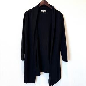 Sandro Paris Studded Elbow Patch Black Wool/ Cashmere Blend Cardigan FR2 /US6-M